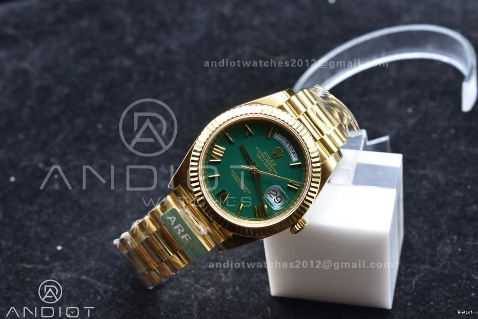 Edition Best Date 40 Weight) VR3255 President (Gain 228238 on 1:1 Green Day ARF Dial YG Roman Bracelet 1201